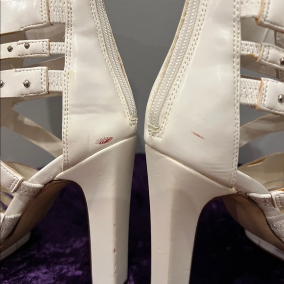 Fergie studded heel strappy, high fashion, only worn once, small nicks, box worn - Picture 4 of 6